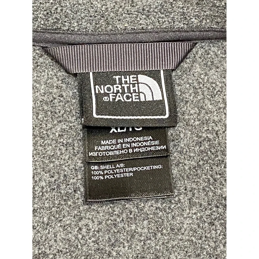 The North Face Mens XL Full Zip Fleece Jacket Charcoal Gray Heather‎ DA 012945